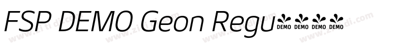 FSP DEMO Geon Regu字体转换 FSP DEMO Geon Regu字体转换